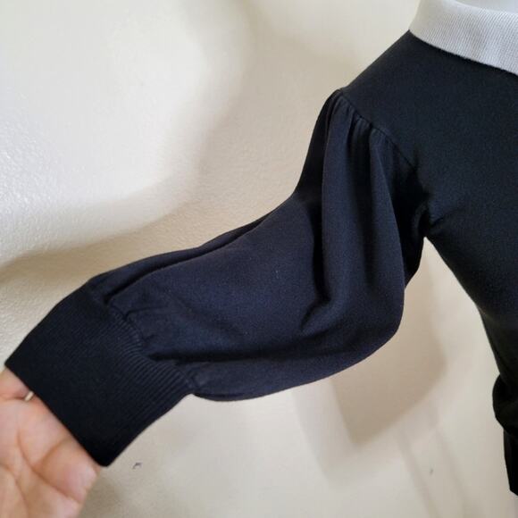 Zara Sweater Collared Crew Neck Sweater, Medium, NEW Business Casual - Picture 4 of 8